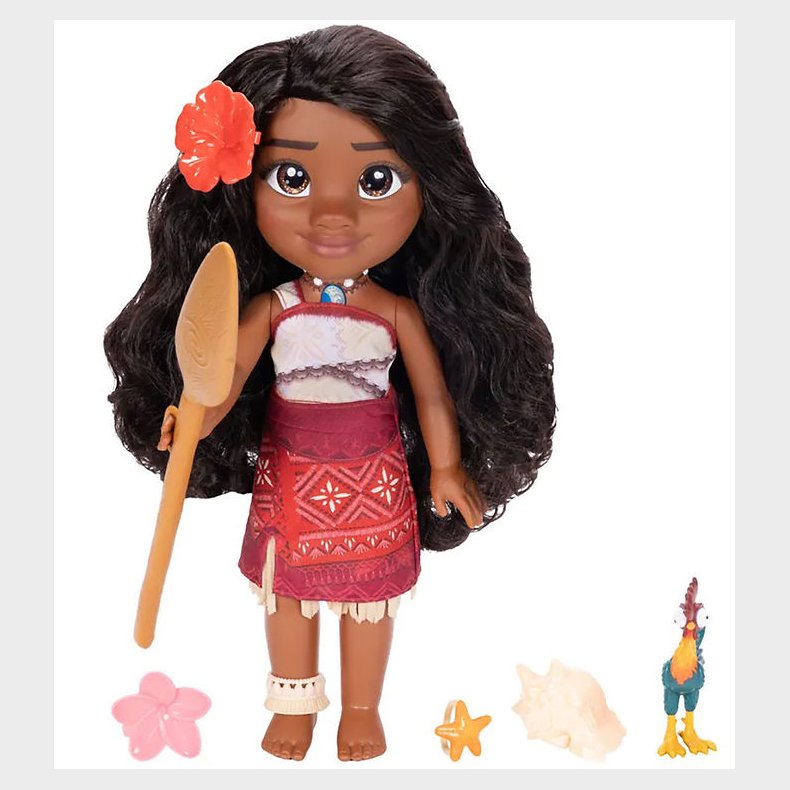 Disney Princess Vaiana Dukke 2 m. Tilbehr - 38 cm - Singing Fri