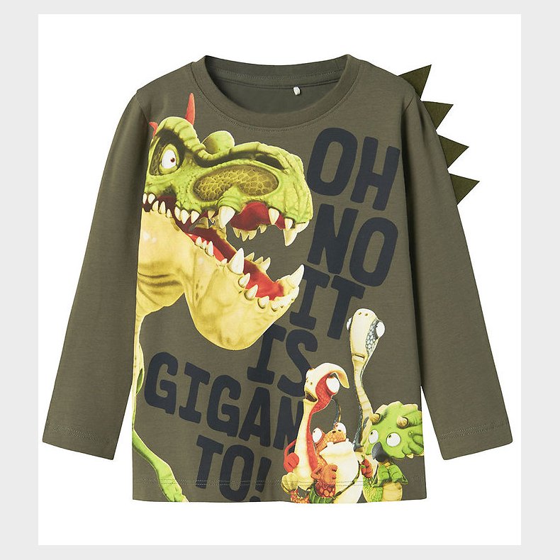 Name It Bluse - NmmDovid Giganto - Dusty Olive m. Print
