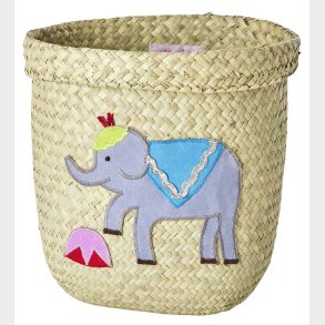 Rice Opbevaringskurv - Raffia/Sgrs - Circus - 20x20 cm - Natur