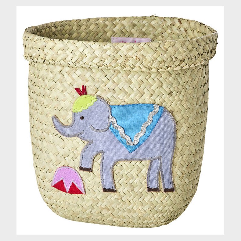 Rice Opbevaringskurv - Raffia/Sgrs - Circus - 20x20 cm - Natur
