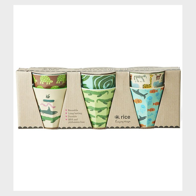 Rice Kopper - Melamin - 6 stk. - 160 ml - Mint/Wildlife