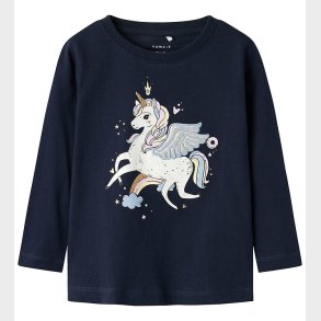 Name It Bluse - NmfTillie - Navy Blazer m. Enhjrning