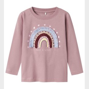 Name It Bluse - NmfTillie - Elderberry m. Regnbue