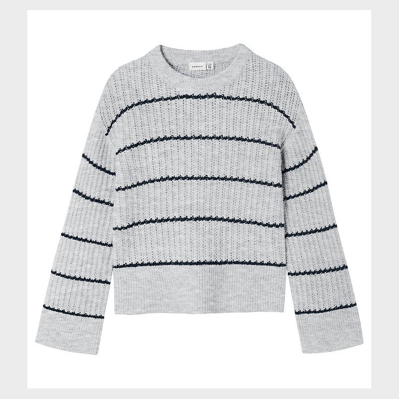 Name It Bluse - Strik - NKfTitina - Light Grey Melange