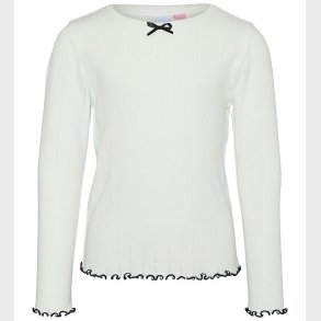 Vero Moda Girl Bluse - VmJulietta - Snow White/Black Contrast