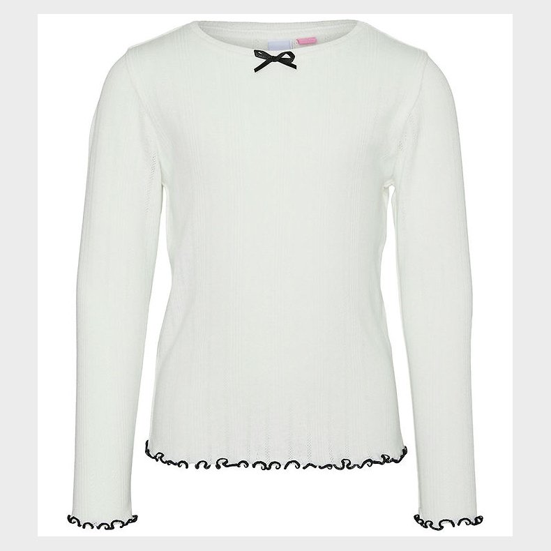 Vero Moda Girl Bluse - VmJulietta - Snow White/Black Contrast