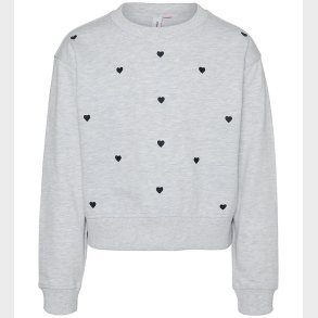 Vero Moda Girl Sweatshirt - VmOctavia - Light Grey Melange/Heart