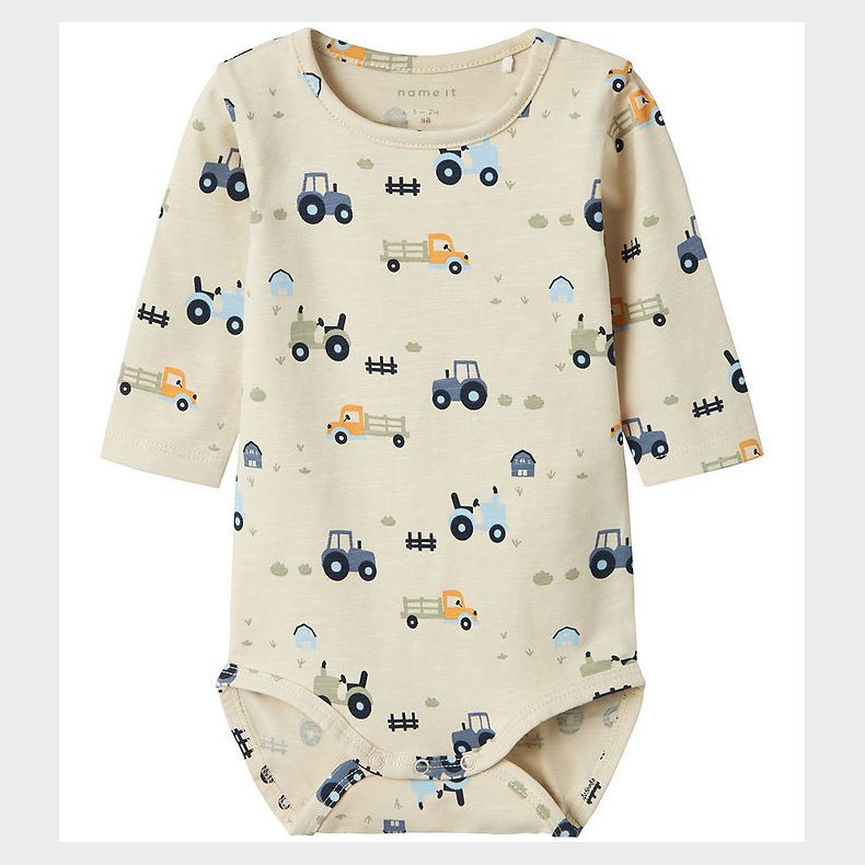 Name It Body L/ - NbmBassen - Summer Sand m. Traktorer