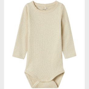 Name It Body L/ - NbfBinnie - Summer Sand m. Glimmertern