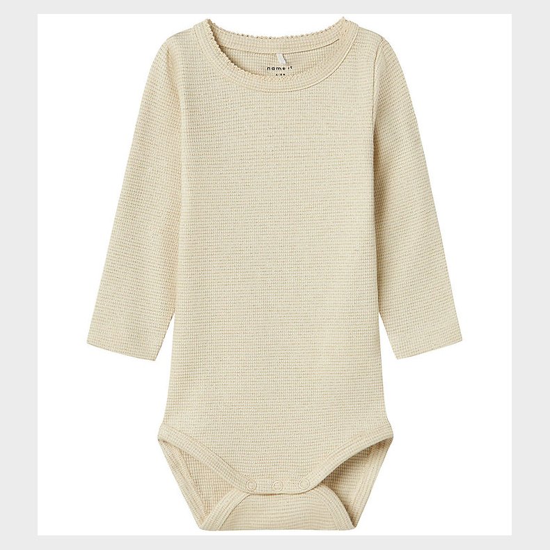 Name It Body L/ - NbfBinnie - Summer Sand m. Glimmertern