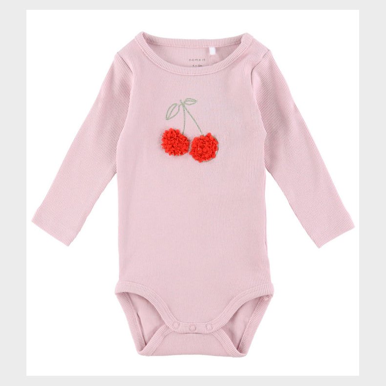 Name It Body L/ - Rib - NbfBolia - Winsome Orchid m. Kirsebr