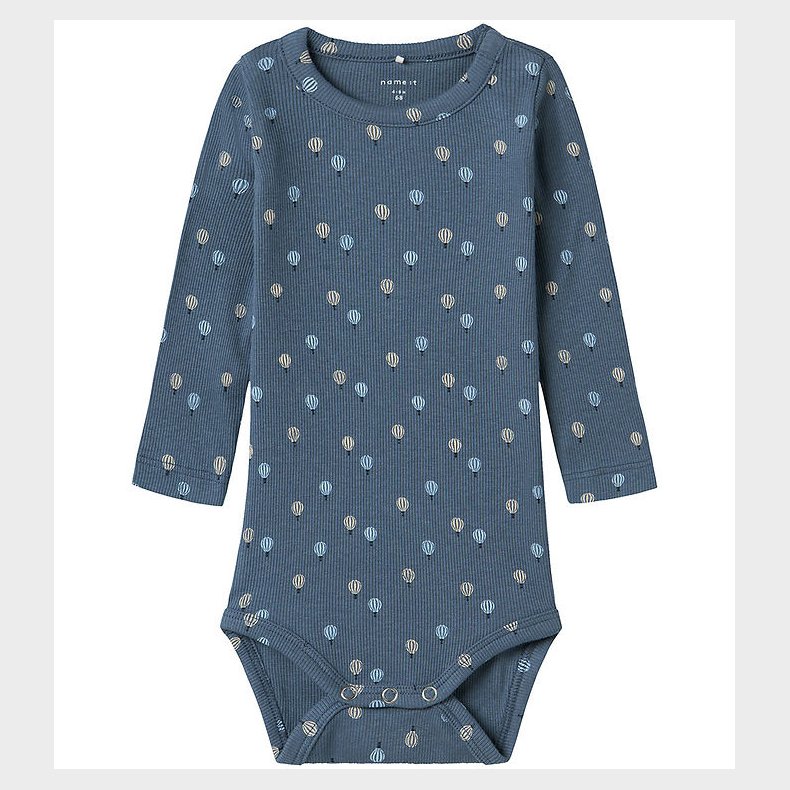 Name It Body L/ - Rib - NbmKaboon - China Blue m. Luftballoner