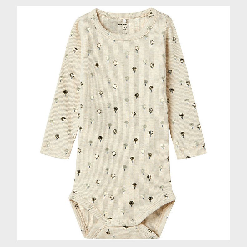 Name It Body L/ - Rib - NbmKaboon - Peyote Melange m. Luftballo