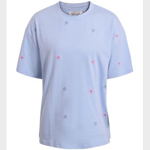 Hound T-shirt - Lysebl m. Blomster