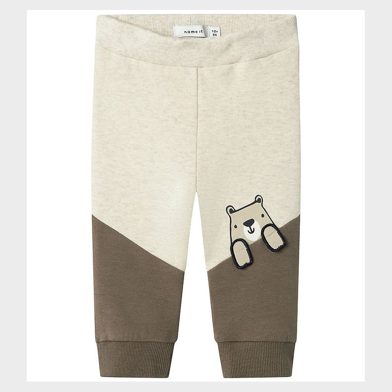 Name It Sweatpants - NbmTonno - Peyote Melange m. Print