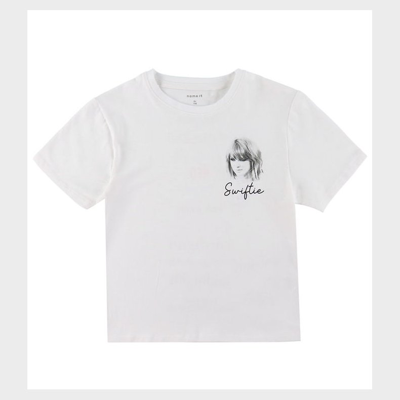 Name It T-shirt - TSwift - NkfFern - Bright White m. Print