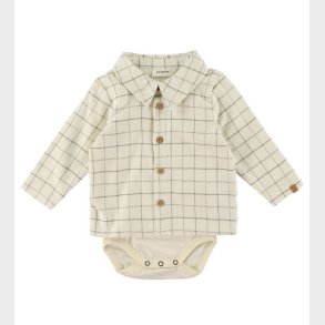 Lil' Atelier Skjortebody L/ - NbmRamos - Turtledove m. Tern