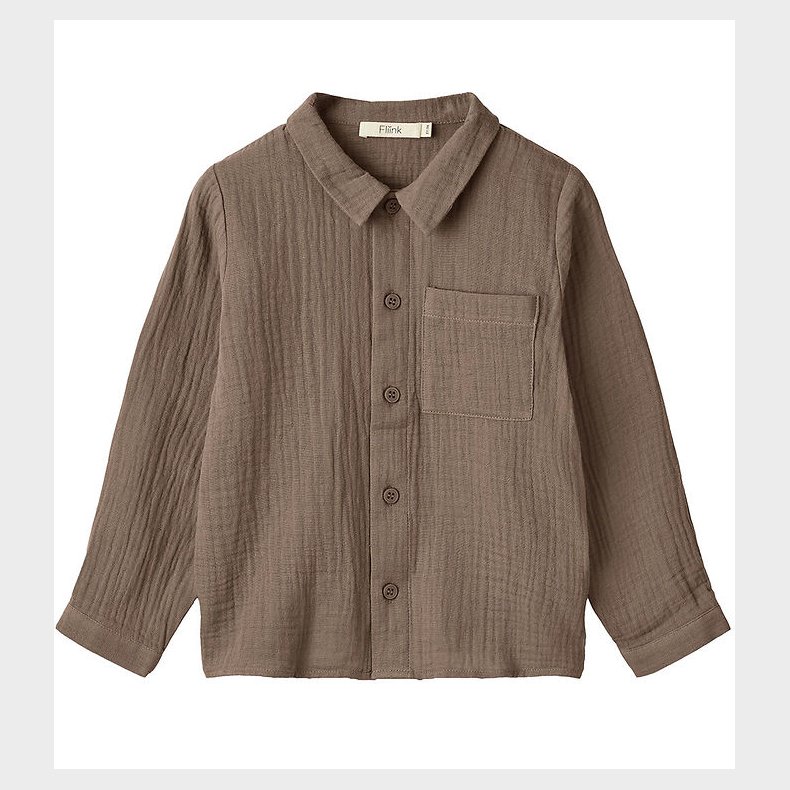Fliink Skjorte - Musselin - Elmo - Pine Bark
