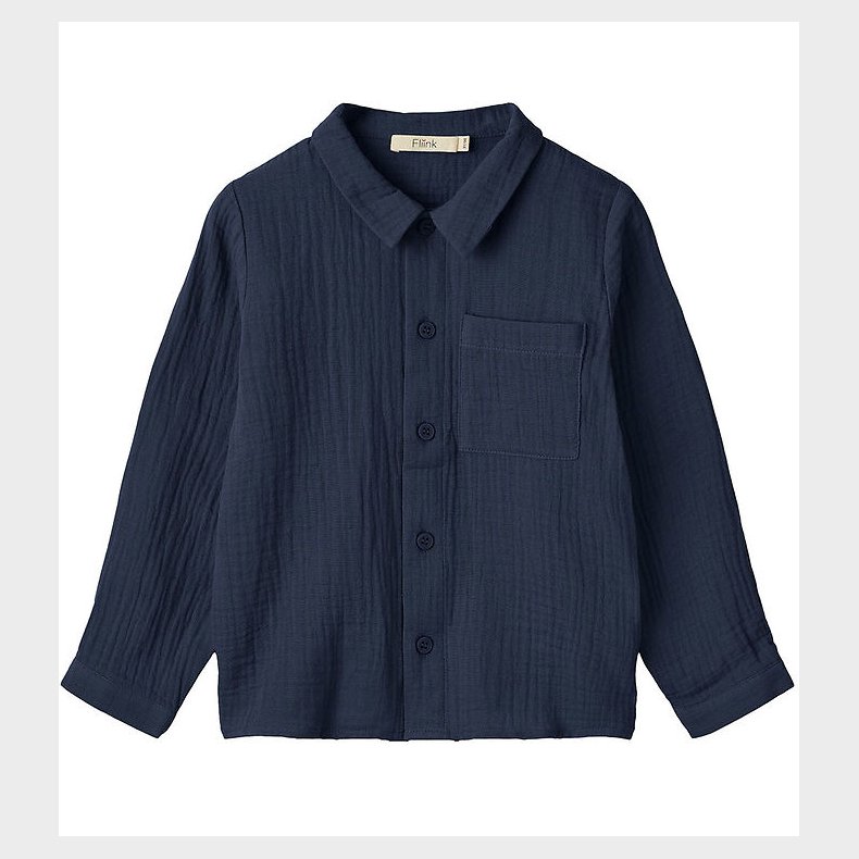 Fliink Skjorte - Musselin - Elmo - Insinia Blue