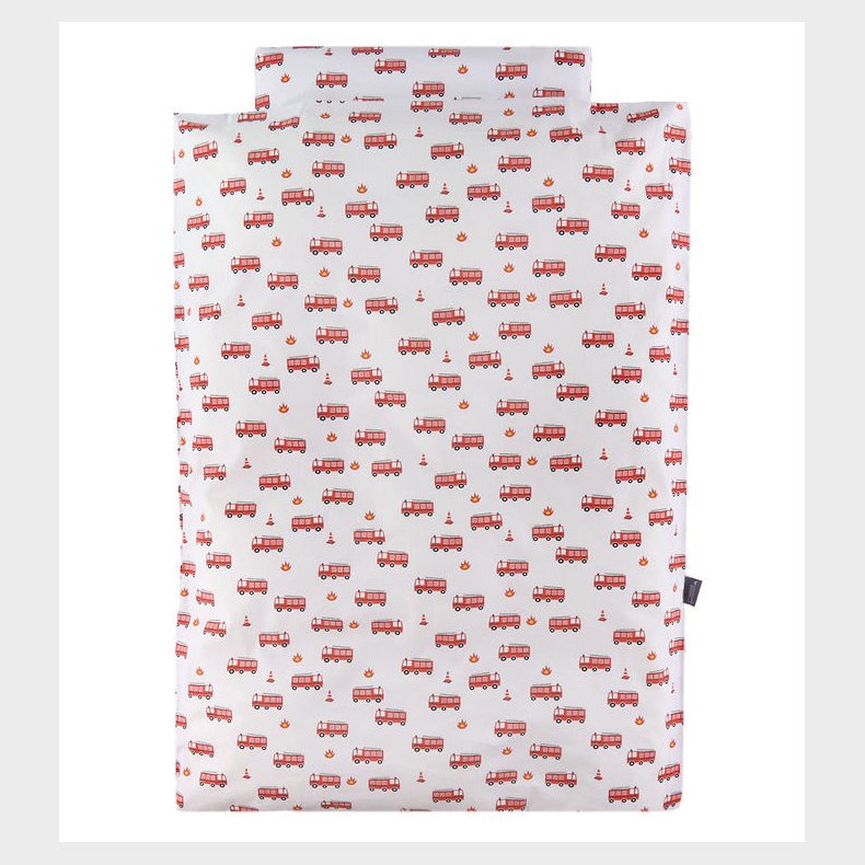 Nrgaard Madsens Sengetj - Baby - Hvid m. Brandbiler