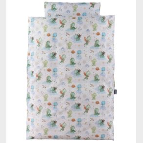 Nrgaard Madsens Sengetj - Baby - Hvid m. Farverige Drager