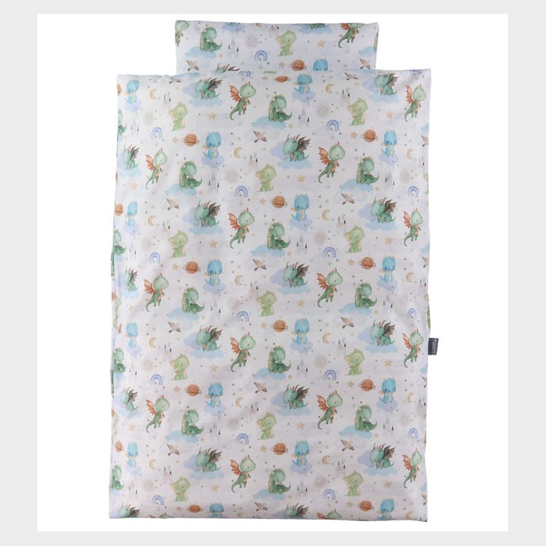 Nrgaard Madsens Sengetj - Baby - Hvid m. Farverige Drager