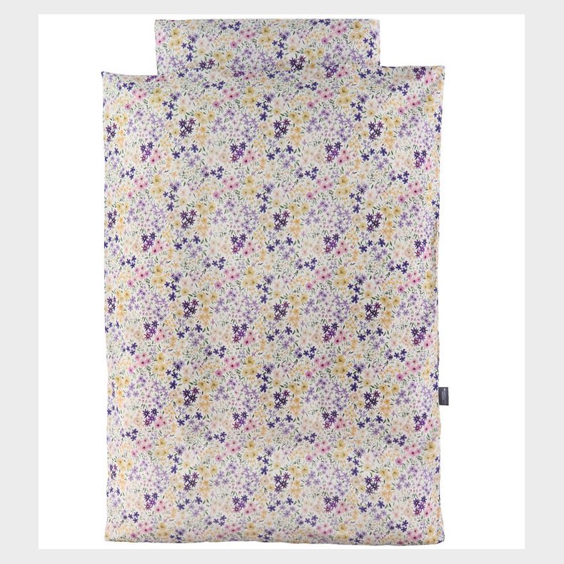Nrgaard Madsens Sengetj - Baby - Hvid m. Lilla Blomster
