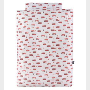 Nrgaard Madsens Sengetj - Voksen - Hvid m. Brandbiler