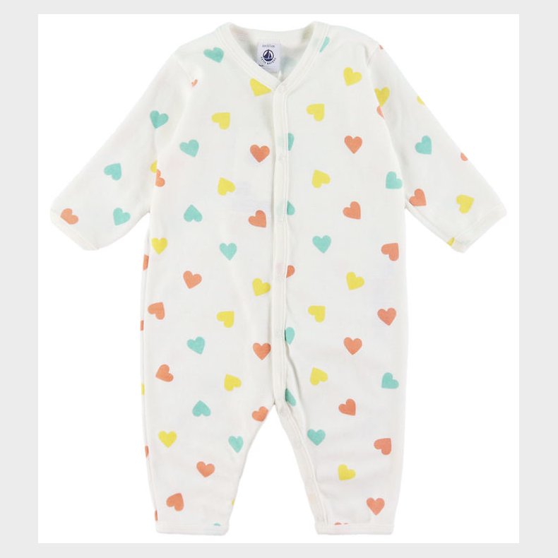 Petit Bateau Natdragt - Marshmallow m. Hjerter