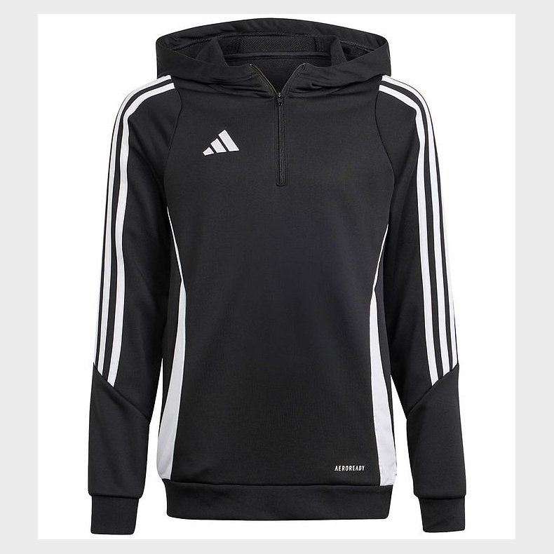 adidas Performance Httetrje - Tiro24 TRHOODY - Sort/Hvid