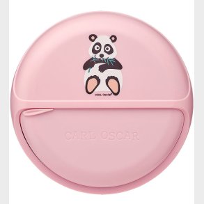 Carl Oscar Snackboks - SnackDisc - 15 cm - Pink m. Panda
