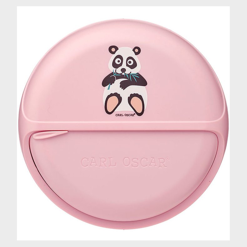 Carl Oscar Snackboks - SnackDisc - 15 cm - Pink m. Panda