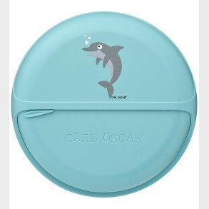 Carl Oscar Snackboks - BentoDisc - 18 cm - Bl m. Delfin