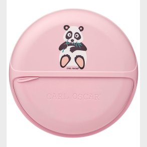 Carl Oscar Snackboks - BentoDisc - 18 cm - Pink m. Panda