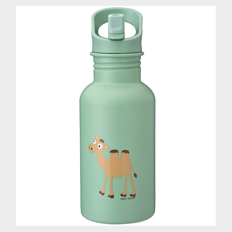 Carl Oscar Drikkeflaske - Steelish - 500 ml - Gr�n m. Kamel