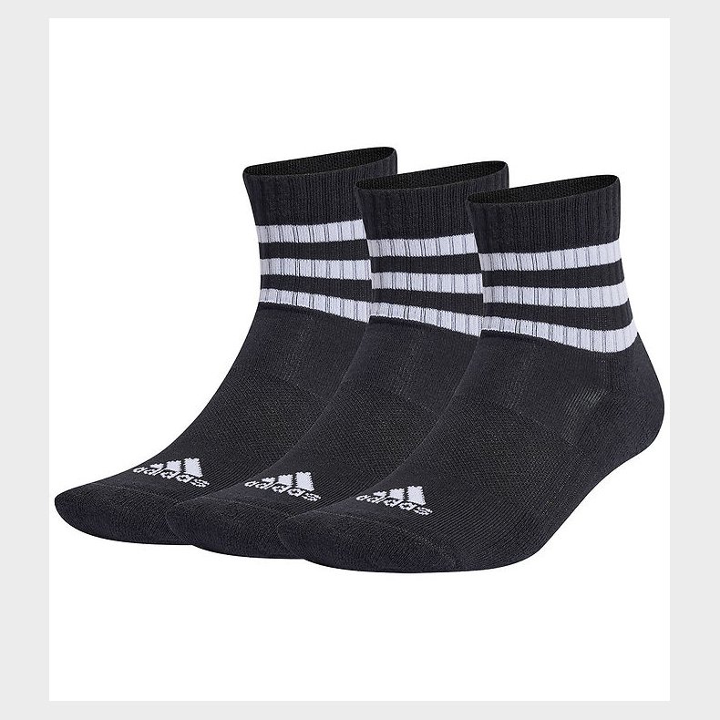 adidas Performance Strmper - 3-pak - 3S C SPW Mid - Black/White