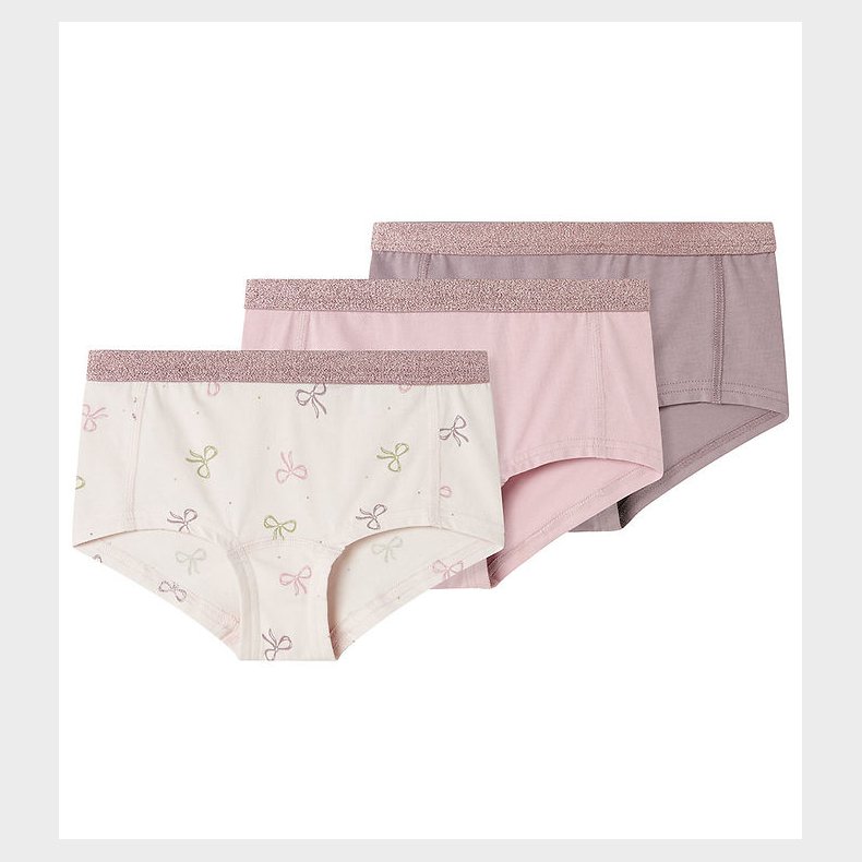 Name It Hipsters - 3-Pak - Noos - NkfHipsters - Barely Pink/Bows