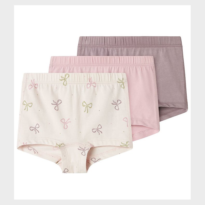 Name It Hipsters - 3-Pak - Noos - NmfTights - Barely Pink/Bows