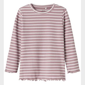 Name It Bluse - NmfVemma - Elderberry/Bright White