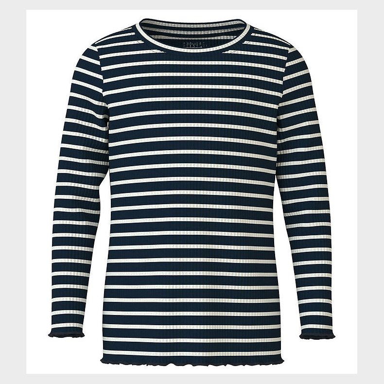 Name It Bluse - NmfVemma - Bright White/Dark Sapphire