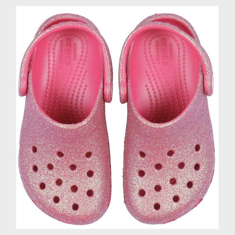 Crocs Sandaler - Classic Glitter T - Dragon Fruit