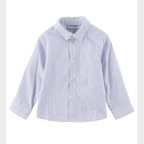 Emporio Armani Skjorte - Hvid/Blstribet