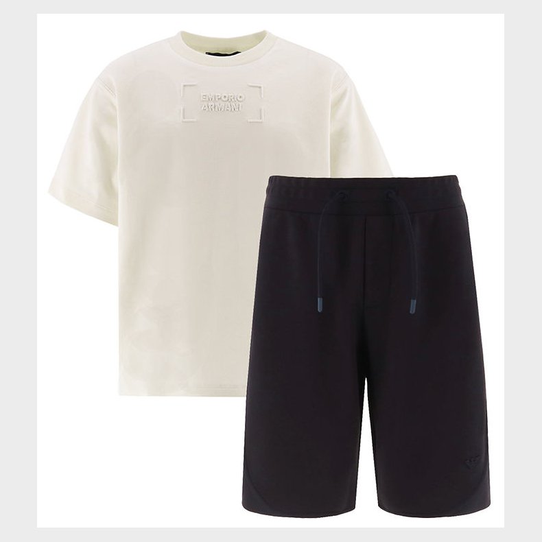 Emporio Armani T-shirt/Shorts - Off White/Navy