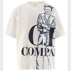 C.P. Company T-shirt - Gauze White m. Stvet Bl/Navy