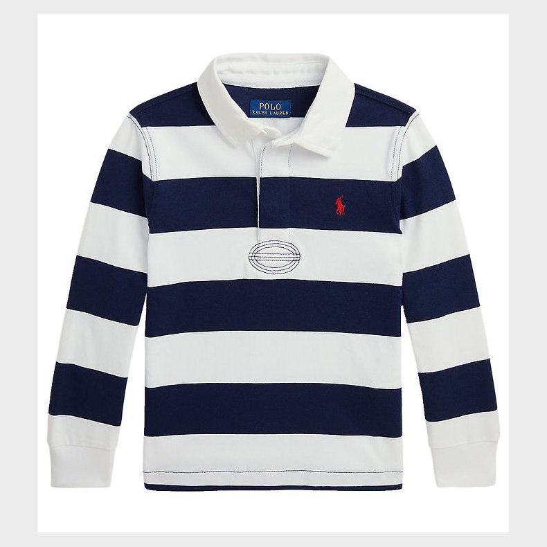 Polo Ralph Lauren Polobluse - Navy/Hvidstribet