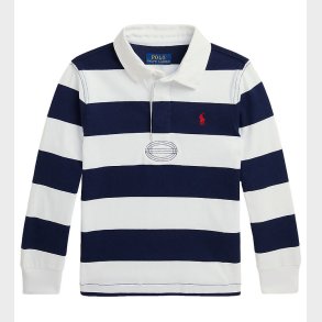 Polo Ralph Lauren Polobluse - Navy/Hvidstribet