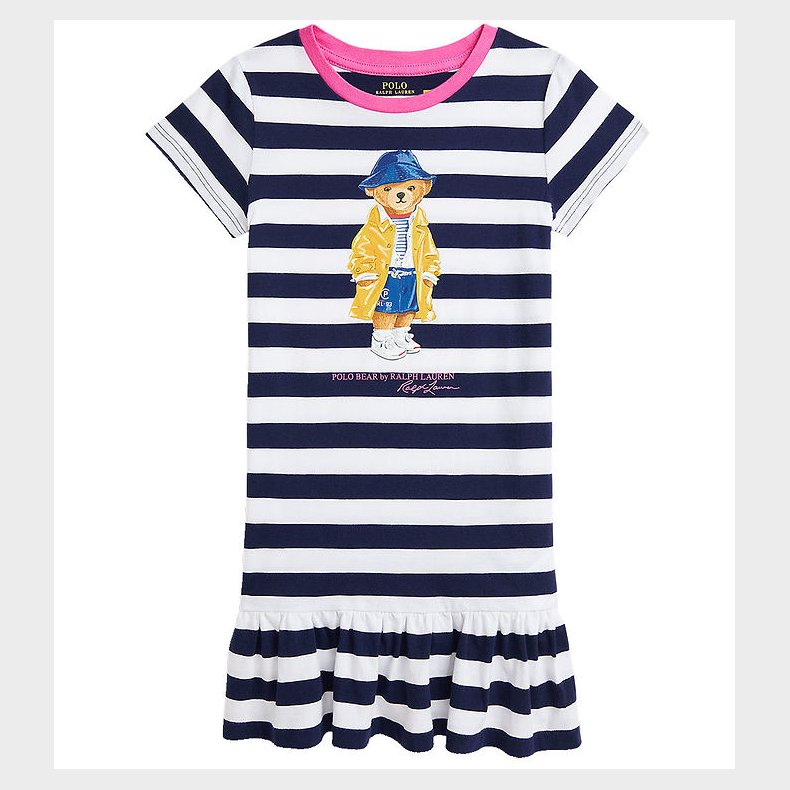 Polo Ralph Lauren Kjole - Navy/Hvidstribet m. Bamse