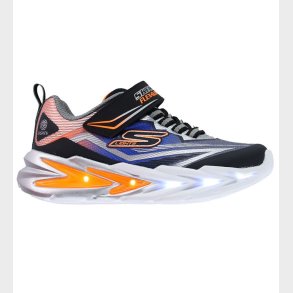 Skechers Sko m. Lys - Flex-Glow Ultra - Sort/Bl