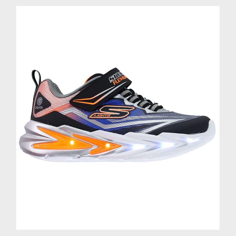 Skechers Sko m. Lys - Flex-Glow Ultra - Sort/Bl