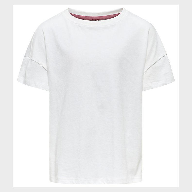 Kids Only T-shirt - KogRosa - Cloud Dancer/Valentine